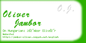 oliver jambor business card